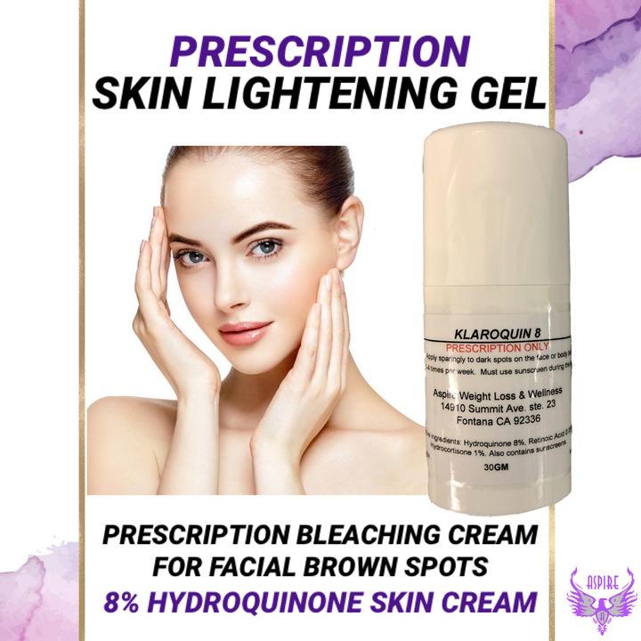 Skin Lightening Gel: Prescription Bleaching Cream (Hydroquinone 8%, Retinoic Acid 0.05%, Hydrocortisone 1%)